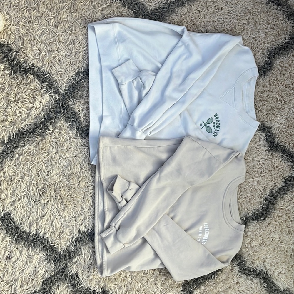 Two crewneck Abercrombie sweatshirts, brand new